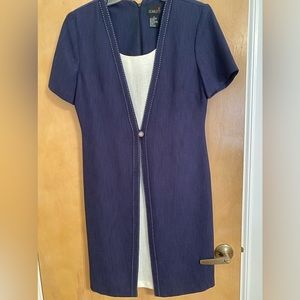 Women's Scarlett Dress - Navy blue overlay dress - Size 8